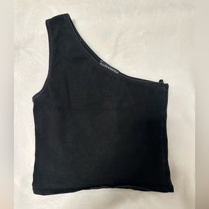 Brandy Melville cropped one shoulder cotton top